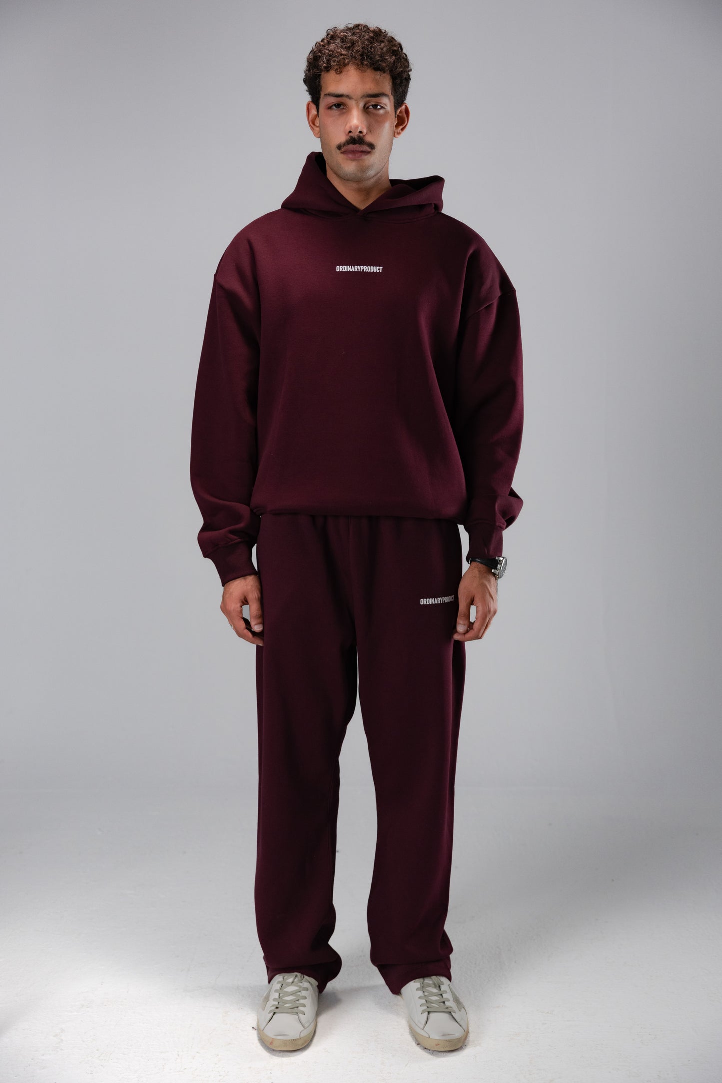 BURGUNDY SWEATS WIDE LEG