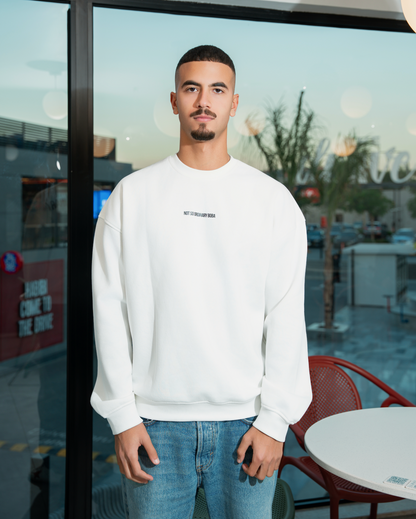 WHITE NSO BOBA CLUB CREWNECK