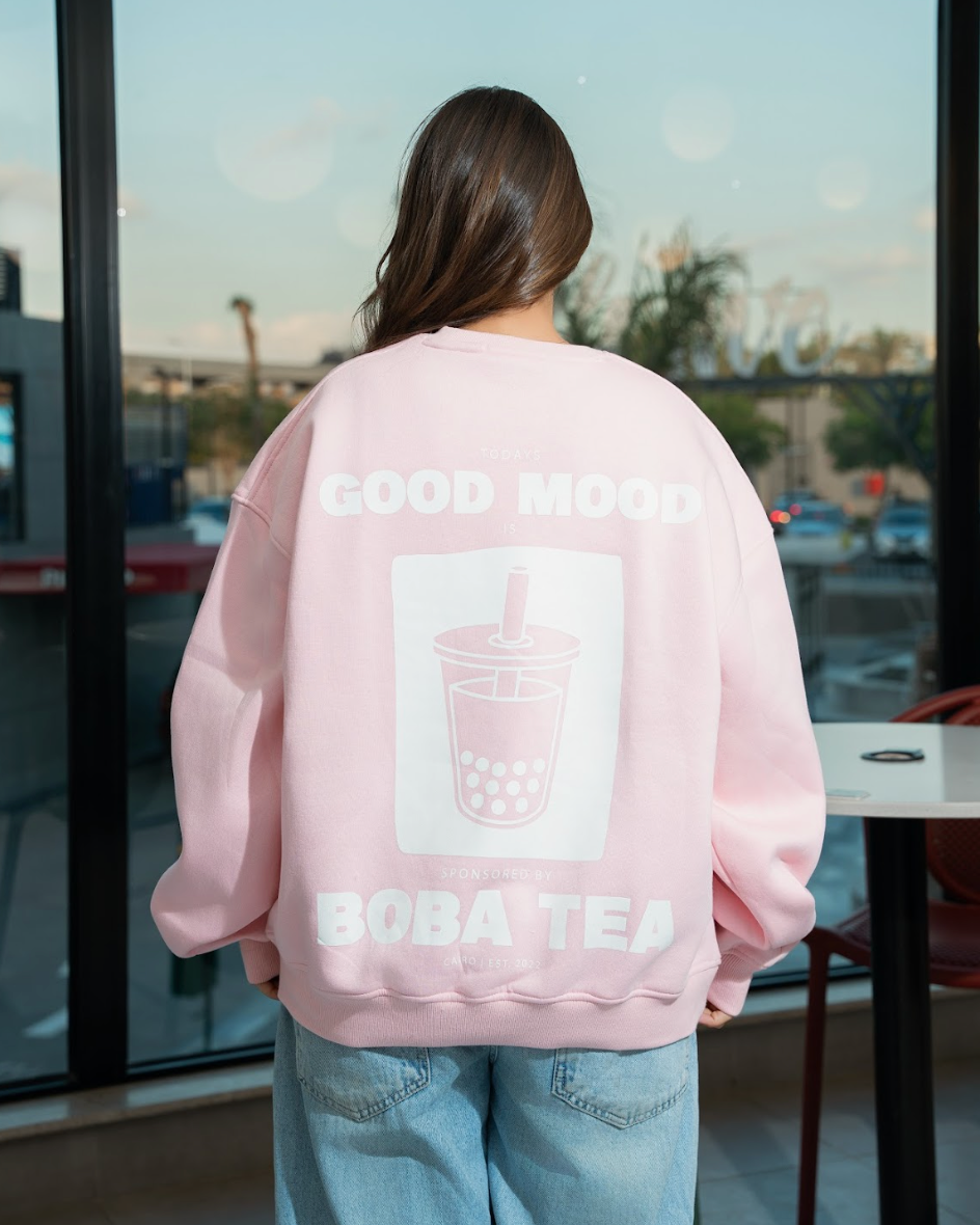 PINK LEMONADE RUNNING ON BOBA CREWNECK