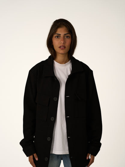 BLACK TIMELESS OVERSHIRT