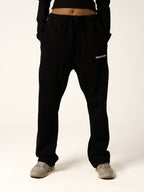 BLACK SWEATS WIDE LEG