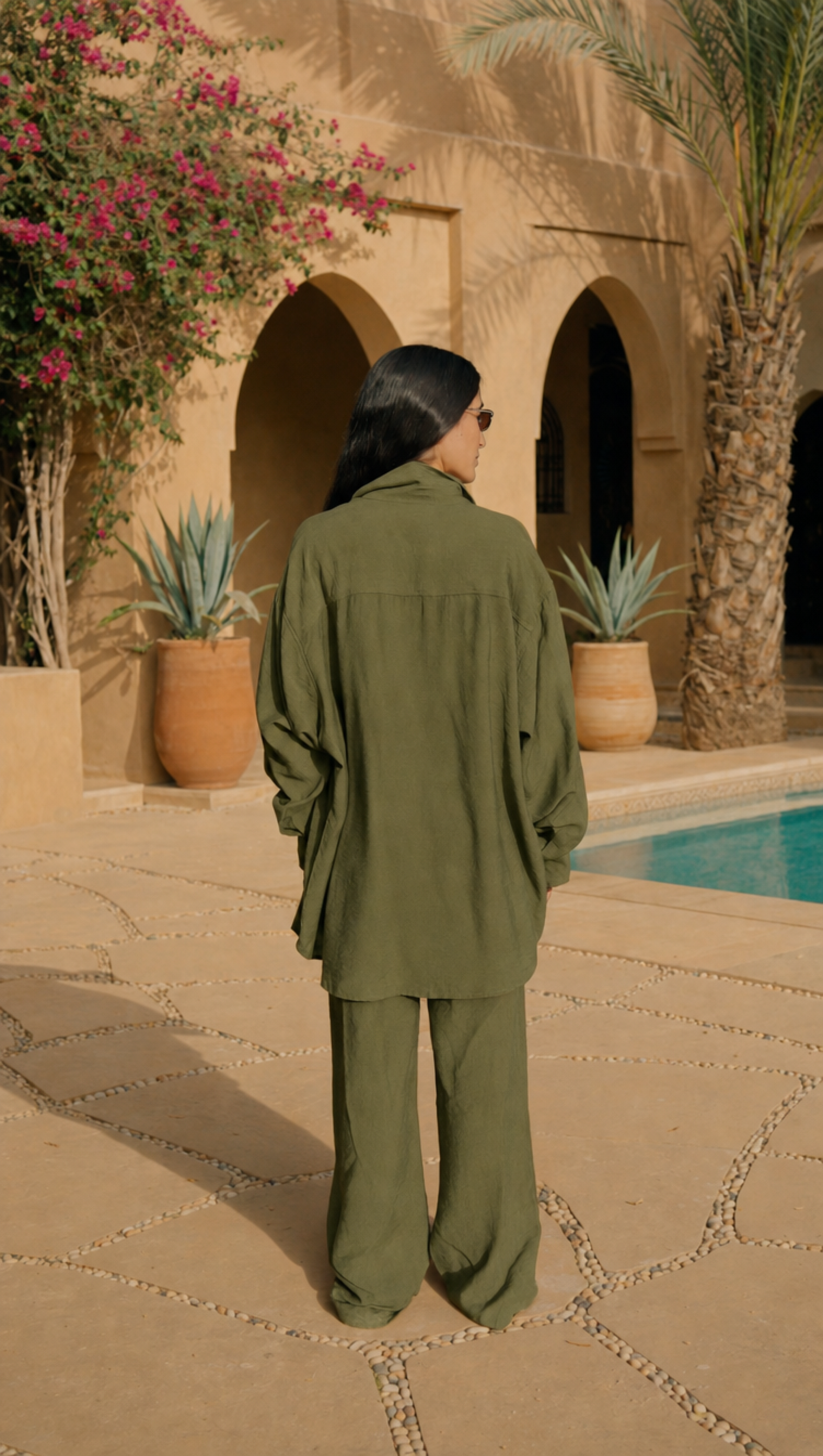 PALM LINEN LONG SLEEVE SHIRT