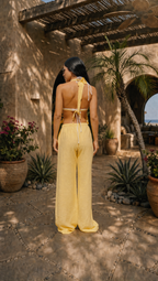 BUTTER YELLOW LINEN COVER UP