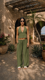 PALM LINEN COVER UP