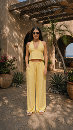 BUTTER YELLOW LINEN COVER UP