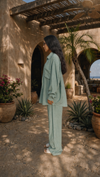 SAGE LINEN LONG SLEEVE SHIRT