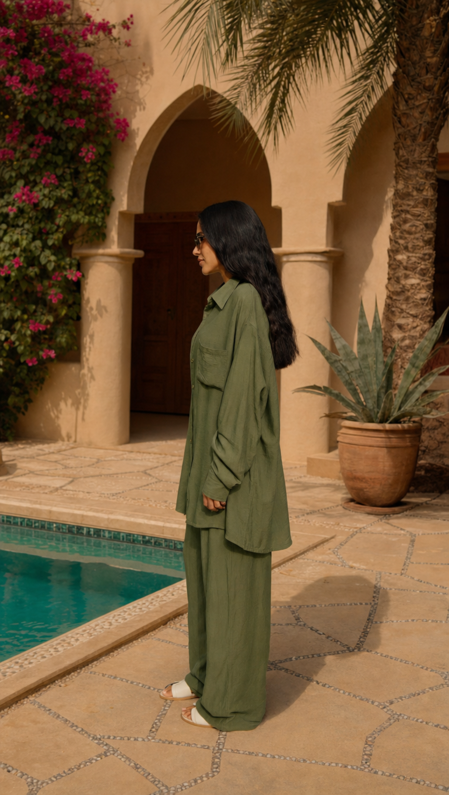 PALM LINEN LONG SLEEVE SHIRT