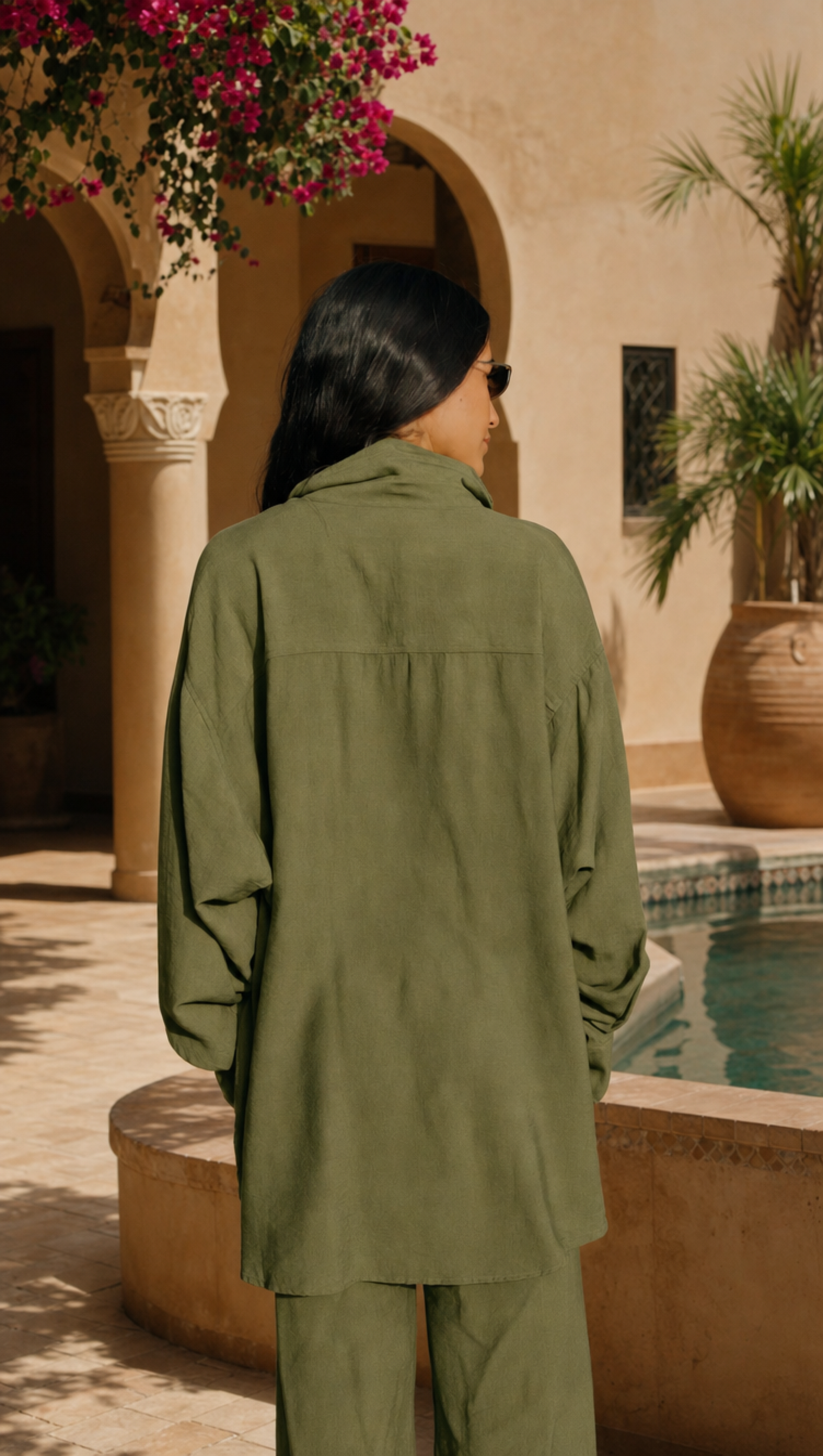 PALM LINEN LONG SLEEVE SHIRT