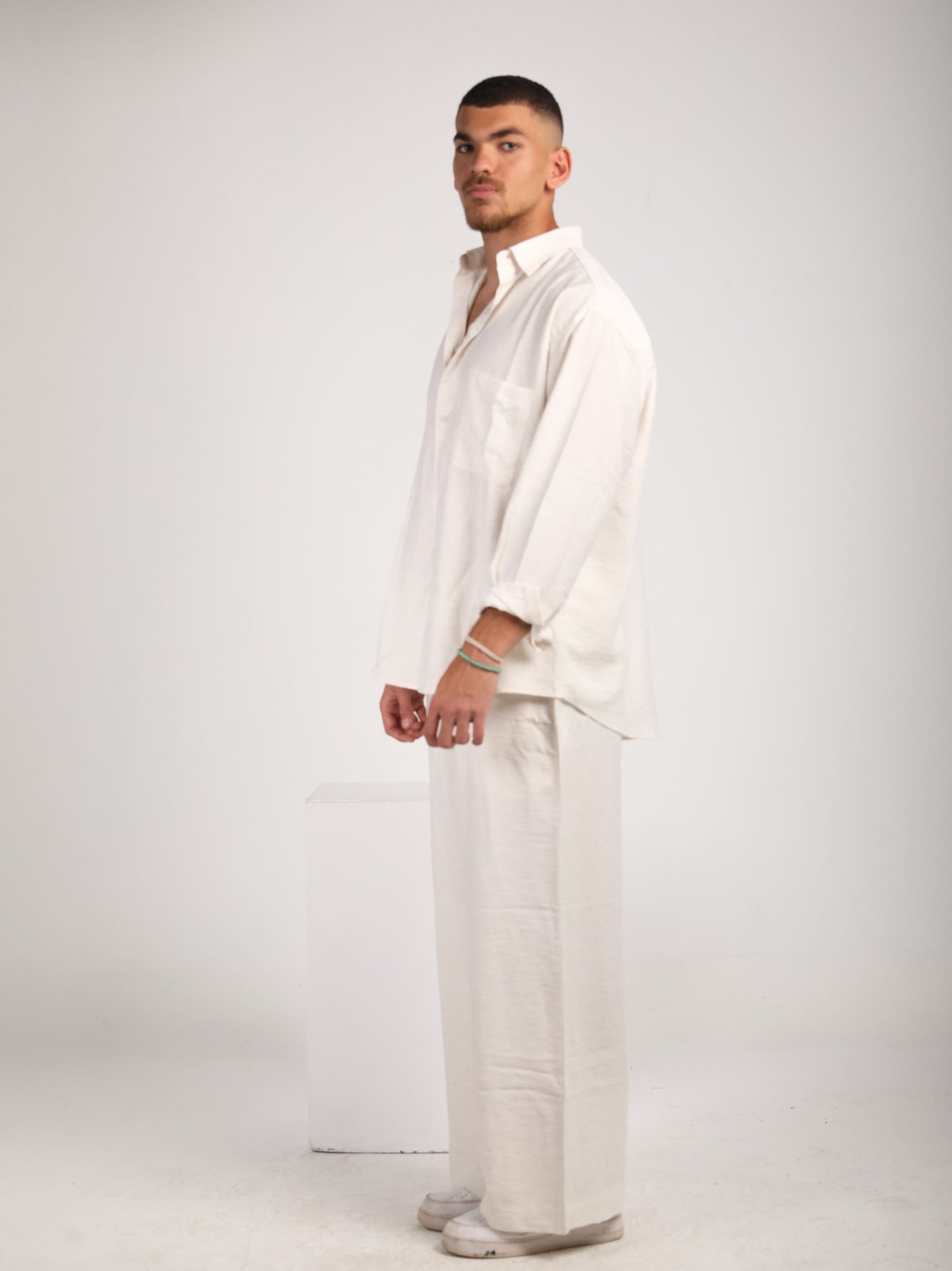 Cream Linen Pants