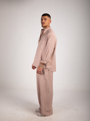NUDE LINEN SHIRT