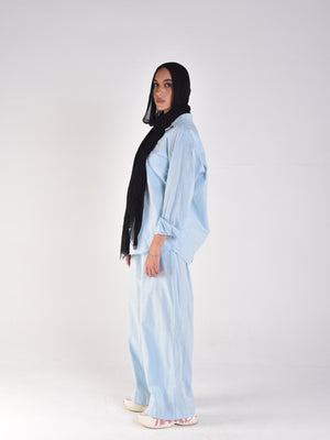 BABY BLUE LINEN PANTS