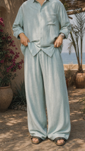 SAGE LINEN OVERSIZED PANTS