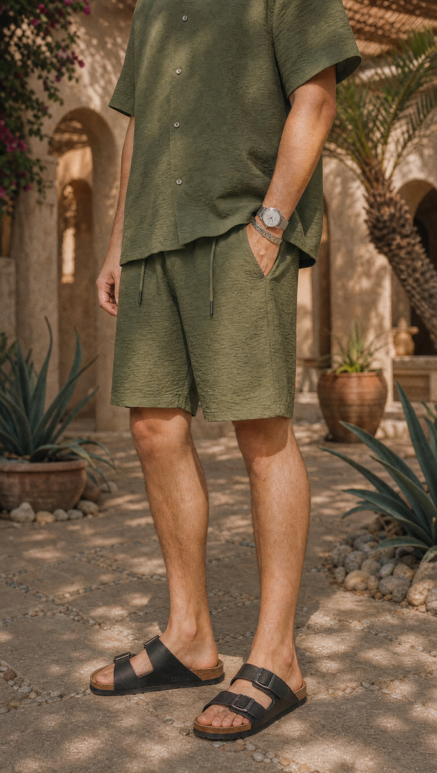 PALM LINEN SHORT