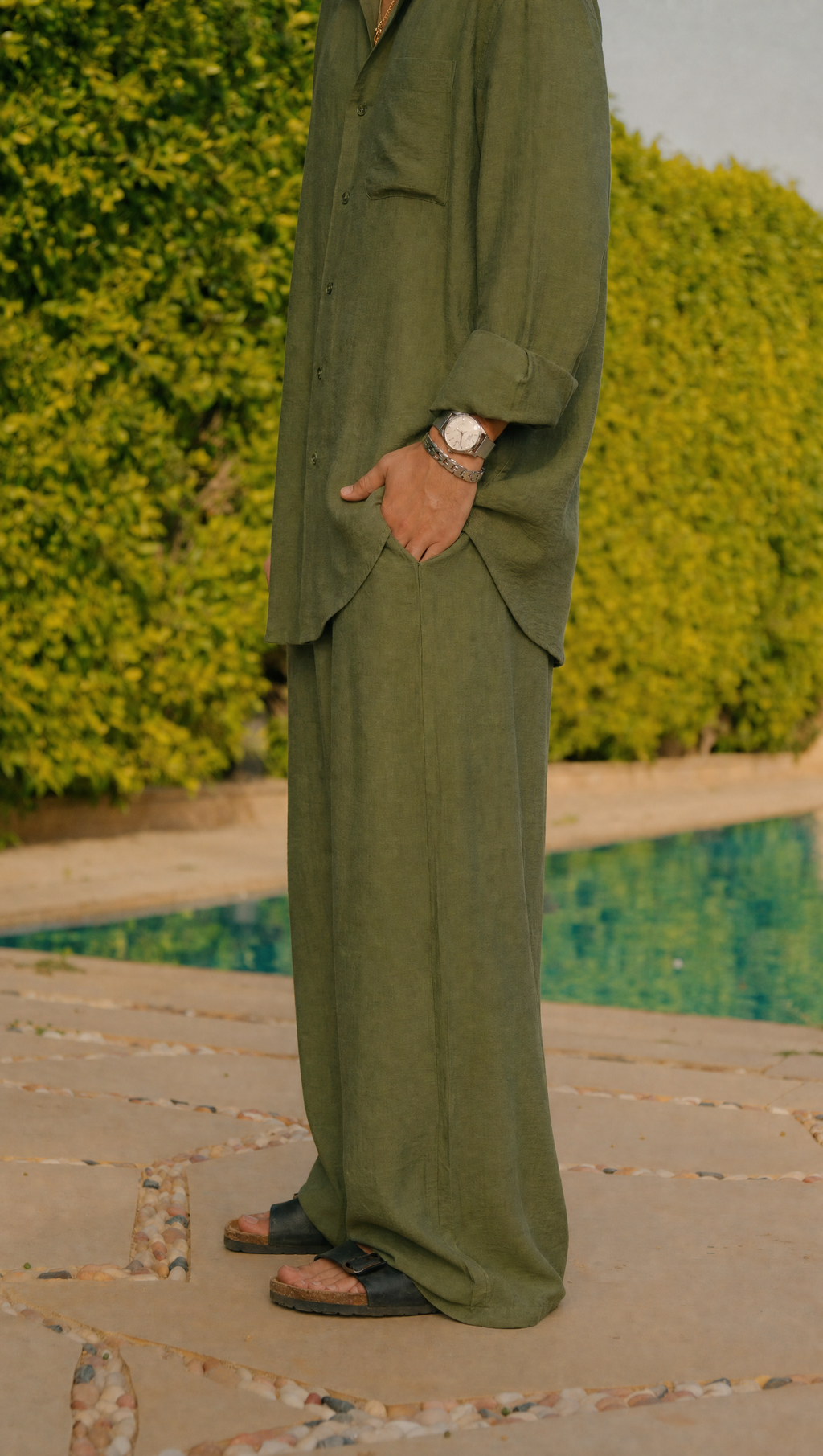 PALM LINEN LONG SLEEVE SHIRT