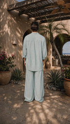 SAGE LINEN LONG SLEEVE SHIRT