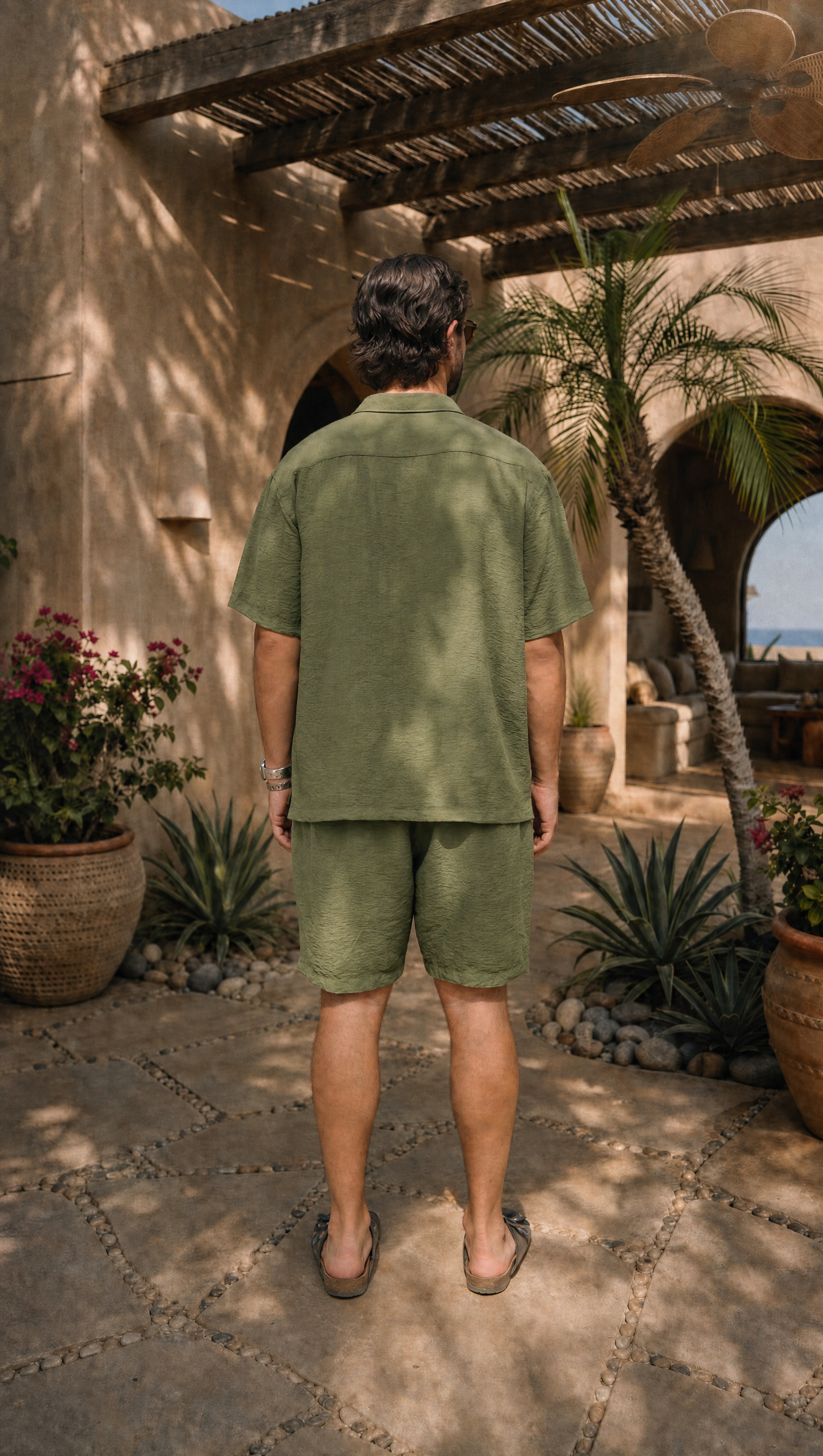 PALM LINEN SHORT SLEEVE SHIRT