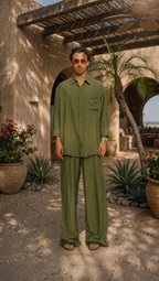 PALM LINEN LONG SLEEVE SHIRT