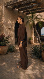 WALNUT LINEN LONG SLEEVE SHIRT