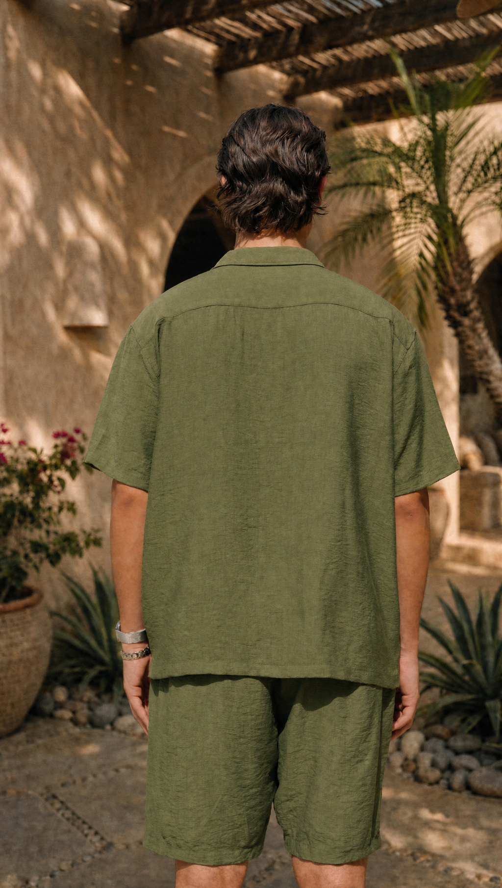 PALM LINEN SHORT SLEEVE SHIRT