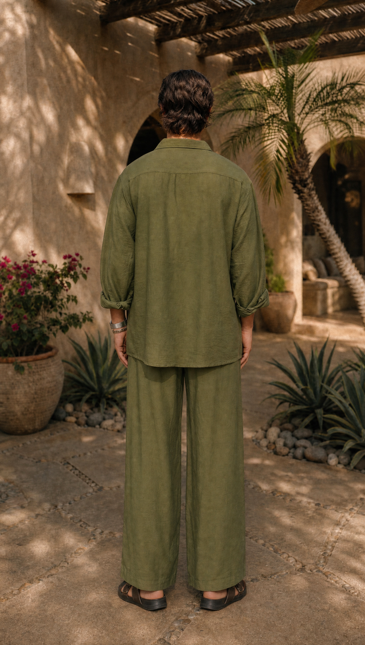 PALM LINEN LONG SLEEVE SHIRT