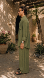 PALM LINEN LONG SLEEVE SHIRT