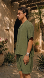 PALM LINEN SHORT SLEEVE SHIRT