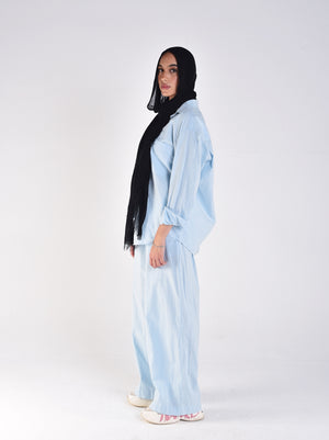 BABY BLUE LINEN SHIRT