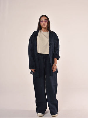 MIDNIGHT LINEN PANTS