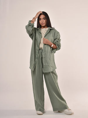 PISTACHIO LINEN PANTS